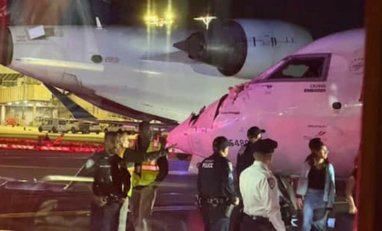 Două avioane s-au ciocnit pe un aeroport din New York. Două persoane au fost rănite - VIDEO