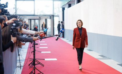 Primele imagini de la Summitul Comunității Politice Europene de la Copenhaga: Maia Sandu, pe covorul roșu, întâmpinată de prim-ministrul Danemarcei - FOTO