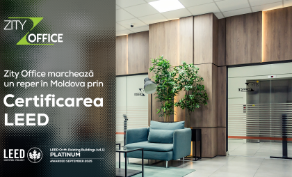 Zity Office  marchează un reper în Moldova prin Certificarea LEED
