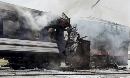 Rusia a găsit o nouă soluție ca să distrugă trenurile din Ucraina. „Șinele vor fi intacte, dar nu o să avem cu ce să circulăm pe ele” - FOTO

