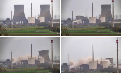 Germania demolează turnurile de răcire ale unei centrale nucleare dezafectate, ca parte a planului său de renunțare la energia atomică - VIDEO Germania demolează turnurile de răcire ale unei centrale nucleare dezafectate, ca parte a planului său de renunțare la energia atomică - VIDEO