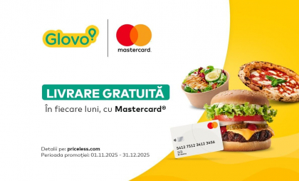 Happy Monday: Livrare gratuită Glovo în fiecare luni, cu Mastercard