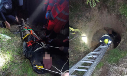 Un bărbat - salvat de pompieri, după ce a căzut într-o groapă, la Căușeni. În ce stare se află acesta? Detaliile IGSU - FOTO