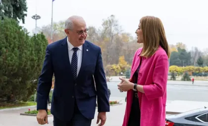 Roberta Metsola și Alexandru Munteanu Roberta Metsola și Alexandru Munteanu