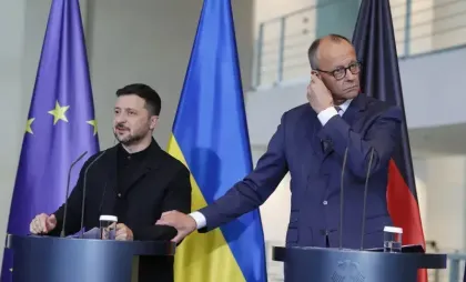 Volodimir Zelenski și Friedrich Merz Volodimir Zelenski și Friedrich Merz