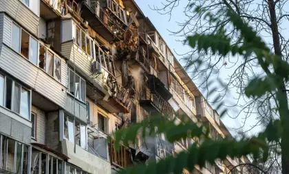 Bloc din Kiev după atacul rusesc din 14 noiembrie Bloc din Kiev după atacul rusesc din 14 noiembrie