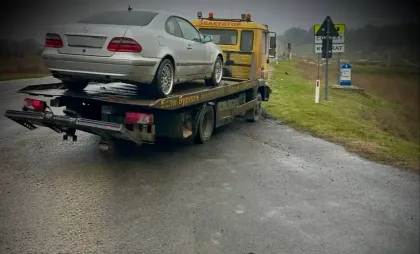 Mașina șoferului care a condus sub influența substanțelor interzise