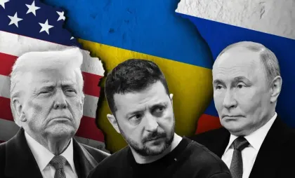 Donald Trump, Volodimir Zelenski și Vladimir Putin Donald Trump, Volodimir Zelenski și Vladimir Putin