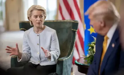 Ursula von der Leyen și Donald Trump