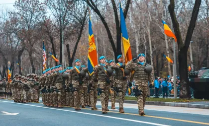 Militarii moldoveni la parada din România