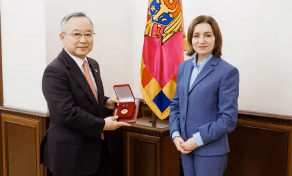 Maia Sandu și Yoichiro Yamada Maia Sandu și Yoichiro Yamada