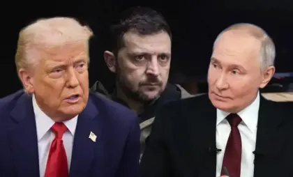 Donald Trump, Volodimir Zelenski și Vladimir Putin