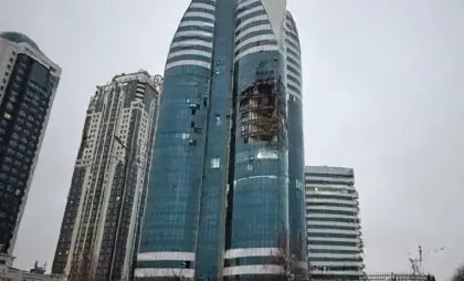 Clădirea de birouri lovită în Groznîi