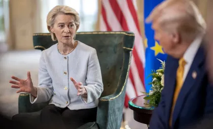 Ursula von der Leyen și Donald Trump