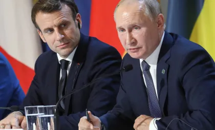Macron și Putin 