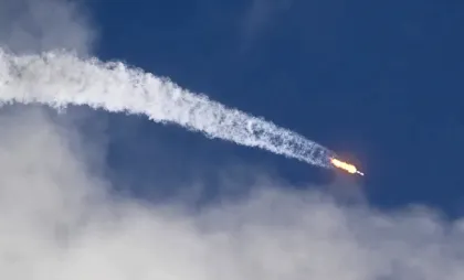 Lansarea unui satelit Starlink Lansarea unui satelit Starlink