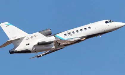 Falcon 50, avionul care îl transporta pe șeful Statului major libian  