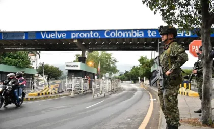 Un soldat columbian dislocat în Cucuta