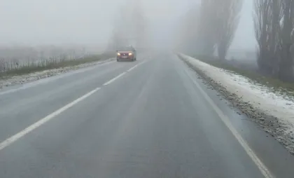 Ceață pe drumurile naționale
