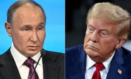 Colaj foto: Vladimir Putin și Donald Trump 