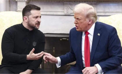 Volodimir Zelenski și Donald Trump în Biroul Oval