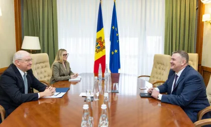 Alexandru Munteanu și Ambasadorul Letoniei în RM, Edgars Bondars