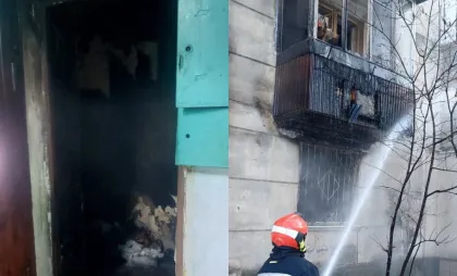 Colaj foto: Locul izbucnirii incendiului 