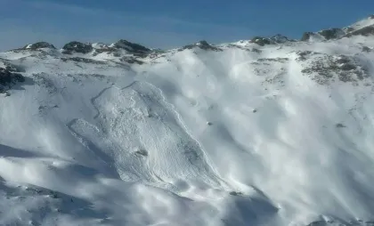 Zona afectată de avalanșa