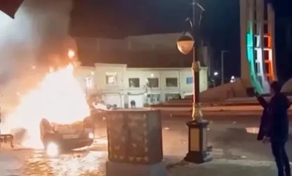 Vehicule în flăcări