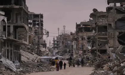 Imagine din Khan Younis, sudul Fâșiei Gaza Imagine din Khan Younis, sudul Fâșiei Gaza