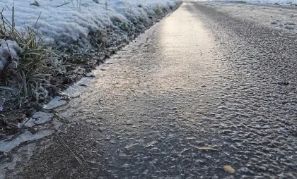 drum înghețat drum înghețat