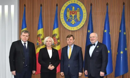 Șefii legislativelor statelor baltice împreună cu Valeriu Chiveri