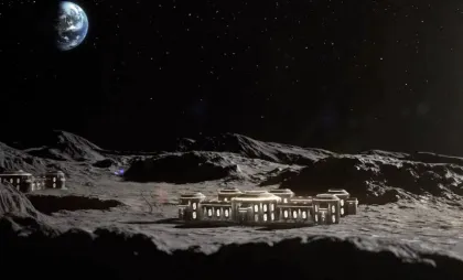 Proiect conceptual al unui hotel pe lună prezentat recent de startu-ul GRU Space