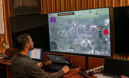 Un membru al unității speciale a armatei ucrainene