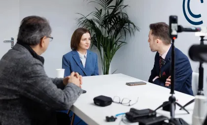 Maia Sandu acordă un interviu pentru Explicativ