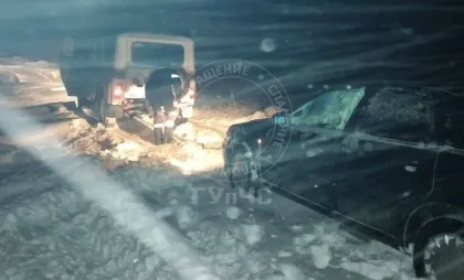 Mașină blocată în stânga Nistrului