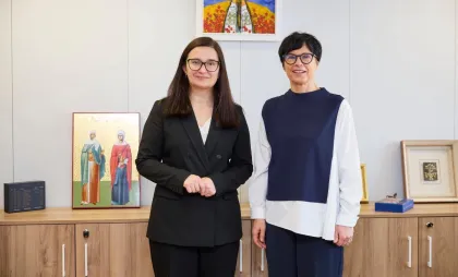 Cristina Gherasimov și Marta Kos 