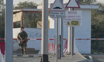 Soldat britanic la baza Akrotiri din Cipru 