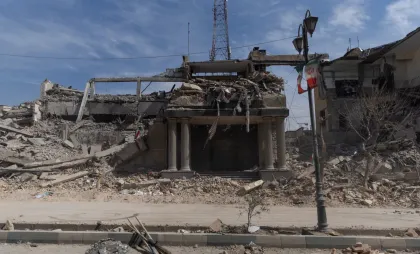 Sediu central al poliției iraniene distrus