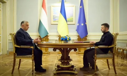Premierul ungar Viktor Orban și președintele ucrainean Volodimir Zelenski Premierul ungar Viktor Orban și președintele ucrainean Volodimir Zelenski