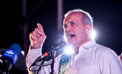 Președintele iranian Masoud Pezeshkian Președintele iranian Masoud Pezeshkian