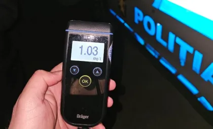 Un șofer depistat cu 1,03 mg/l alcool în aerul expirat.
