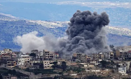 Bombardamente israeliene asupra satului Khiam din sudul Libanului