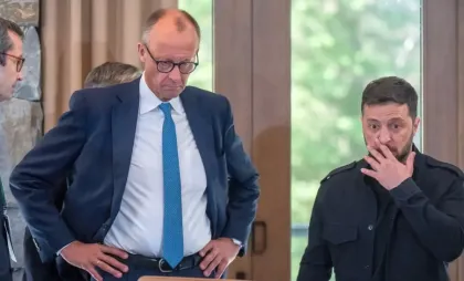 Friedrich Merz și Volodimir Zelenski Friedrich Merz și Volodimir Zelenski