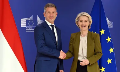  Peter Magyar și Ursula von der Leyen