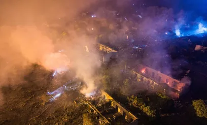 Explozie într-o fabrică de artificii din China