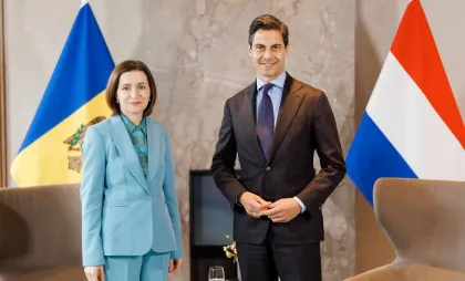 Maia Sandu și Rob Jetten Maia Sandu și Rob Jetten