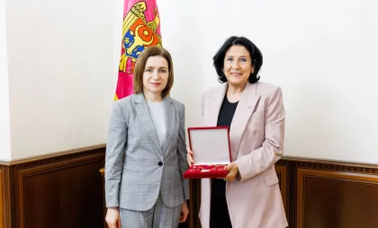 Maia Sandu și Salomé Zourabichvili Maia Sandu și Salomé Zourabichvili