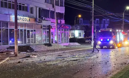 Dronă căzută la Galați Dronă căzută la Galați