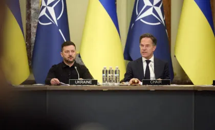 Volodimir Zelenski și Mark Rutte